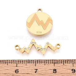 Подвески из нержавеющей стали 304 с кристаллами и стразами.&nbsp;STAS-T074-13G