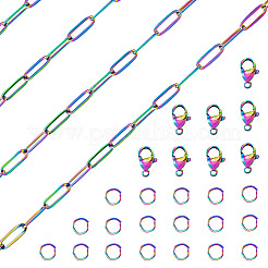Наборы для самостоятельного изготовления цепочек-скрепок из нержавеющей стали 304&nbsp;DIY-TA0012-49