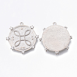 Латунные микропаве прозрачные подвески с фианитом&nbsp;KK-N232-165-NF