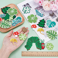 25 шт. 10 стили полиэстеровых нашивок для одежды&nbsp;PATC-PH0001-35