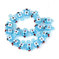 Бусы лэмпворк ручной работы&nbsp;LAMP-N036-21C