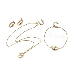 Овальные подвески из нержавеющей стали 304&nbsp;SJEW-C009-01G