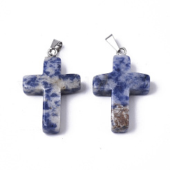 Натуральные синие пятна яшмы подвески&nbsp;G-J354-05A