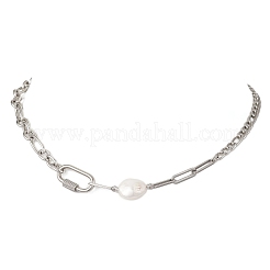 Цепочки и цепочки-скрепки из нержавеющей стали 304 с рисунком Фигаро&nbsp;NJEW-JN05834