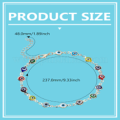 1 шт. латунные и ручные браслеты-цепочки с защитой от сглаза&nbsp;AJEW-LP0007-66A