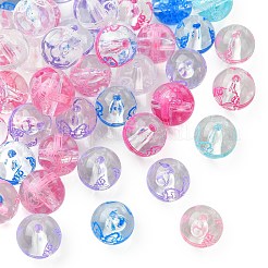 50шт УФ-покрытие прозрачные акриловые бусины&nbsp;MACR-CJ0002-13