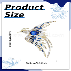 1 шт. булавка для лацкана со стразами в виде феникса&nbsp;JEWB-LP0010-24B