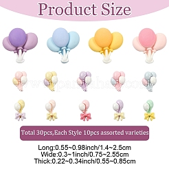 30 шт. 3 стиля макаронных изделий из непрозрачной смолы&nbsp;CRES-YW0002-70