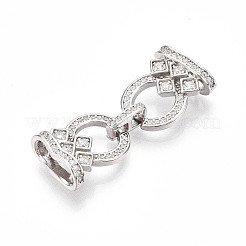925 серебряная застежка с микропаве из прозрачного кубического циркония&nbsp;STER-T008-01P