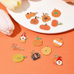30 шт. 15 стиля День благодарения эмалевые подвески из сплава золотистого тона&nbsp;ENAM-FS0002-02