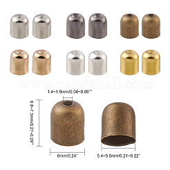 300шт 6 цвета железный конец шнура&nbsp;IFIN-CJ0001-60