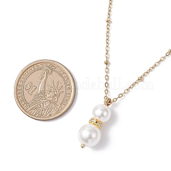 Подвеска в виде снеговика из белой круглой жемчужины&nbsp;NJEW-JN05428