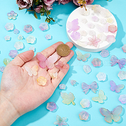 10 набор 200 г прозрачных акриловых матовых бусин&nbsp;FACR-HS0001-02B