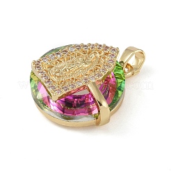 Латунный цирконий со стеклянными подвесками&nbsp;KK-Q815-10G