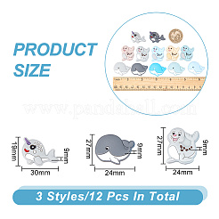 12 шт. 12 вида кита/дельфина/морской собаки&nbsp;SIL-FH0001-11