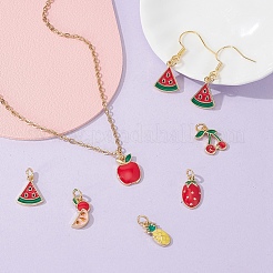 7шт 7 стиля латунные эмалевые подвески&nbsp;KK-YW0001-34