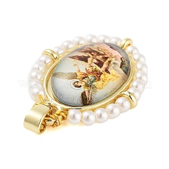 Подвески из латуни с эмалью в стойку&nbsp;KK-C056-07G-05