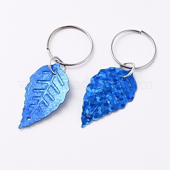 Пластиковая пайетка / блестки оплетка для волос кольца подвески&nbsp;KEYC-TAC0001-03E