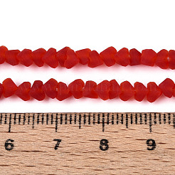 Матовые прозрачные стеклянные бусины&nbsp;X1-GLAA-N016-4mm-08