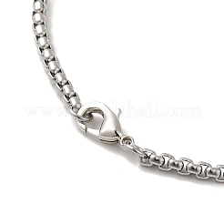 Ожерелье с подвеской из сплава «Тринити-узел» и цепочками-коробочками&nbsp;NJEW-D048-08AS