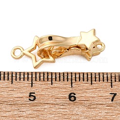 Замки из латуни с микропейвом и прозрачным фианитом&nbsp;KK-C075-27G