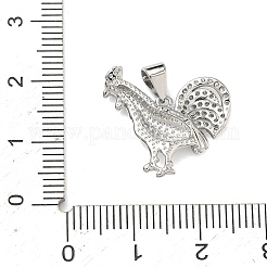 Латунные микропаве прозрачные подвески с фианитом&nbsp;KK-B170-24P