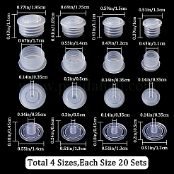 80 комплект из 4-х видов пластиковых пылезащитных пробок для бутылок&nbsp;AJEW-GF0008-15A