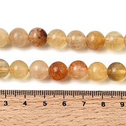 Естественный желтый флюорит бисер нитей&nbsp;G-K340-A03-10mm-02