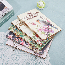 Деревянная папка с 2 кольцом&nbsp;DIY-WH0547-039