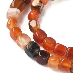 Нити бусин из натурального агата с прожилками дракона (окрашенные и нагретые)&nbsp;G-G177-E12-03