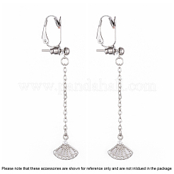 Латунь клип на серьги конвертер&nbsp;X-KK-Q115-N