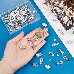 60 шт. латунные клипсы для сережек&nbsp;KK-SP0001-12P