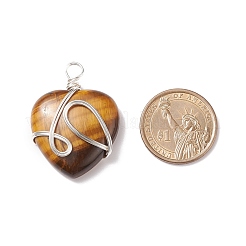 Природных тигровый глаз подвески&nbsp;PALLOY-JF01663-04