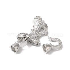 Реечное покрытие латунь микро паве прозрачный кубический цирконий складные застежки&nbsp;KK-A222-11P