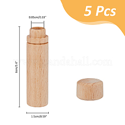 5 шт. деревянный футляр для хранения швейных игл&nbsp;AJEW-FH0004-83