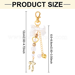 Ccb пластик и акрил искусственный жемчуг и сплав подвесные украшения&nbsp;HJEW-YW00090-02