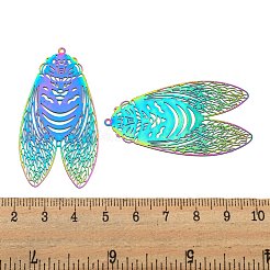 Ионное покрытие (ip) 201 нержавеющая сталь травленый металл украшения большие подвески&nbsp;STAS-G328-04RC