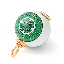 Подвески из дерева с принтом ко Дню Святого Патрика&nbsp;PALLOY-JF02234