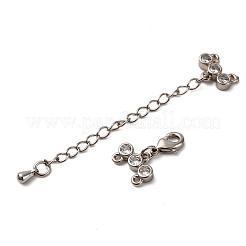 Удлинитель цепи из прозрачного кубического циркония из латуни с микропаве KK-A214-35P