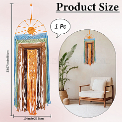 Настенные украшения из полиэстера ручной работы в технике макраме&nbsp;HJEW-WH20020-003C