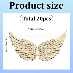 20 шт. тканевые крылья ангела&nbsp;AJEW-GF0012-62A