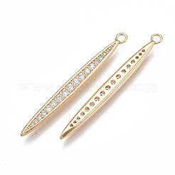 Латунные микро проложить кубического циркония подвески&nbsp;KK-T038-350G