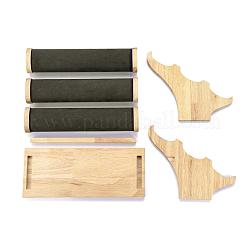 3-ярусная подставка для браслета из ткани из микрофибры&nbsp;BDIS-I002-01B