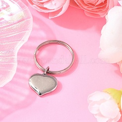 4 шт. 304 брелок в форме сердца из нержавеющей стали&nbsp;KEYC-JKC01332