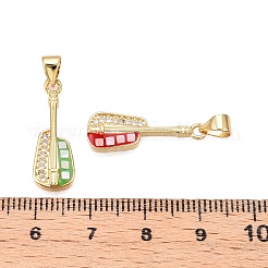 Латунные микропаве прозрачные подвески с фианитом&nbsp;KK-N254-214G