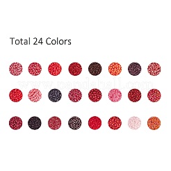 288 г 24-х цветных стеклянных бусин&nbsp;SEED-JQ0005-01B-2mm