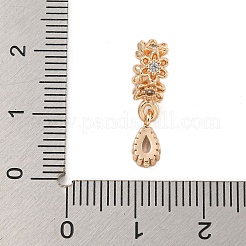 Стойка покрытие латунь прозрачный кубический цирконий европейские подвески-шармы&nbsp;KK-F876-23KCG