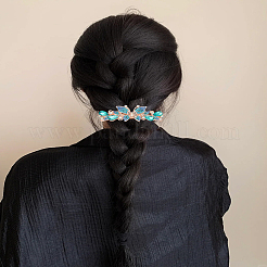 1 шт. заколки для волос со стразами из сплава&nbsp;PHAR-LP0001-34D