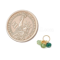 5 шт. двухцветные подвески из натурального малазийского нефрита&nbsp;PALLOY-JF05176-01