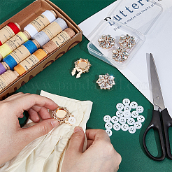 Запонки из сплава и пластиковые пуговицы с одним отверстием&nbsp;HJEW-NB00251